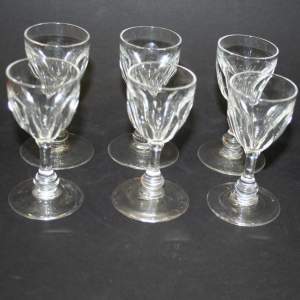 Set of Six Victorian Deceptive Bowl Glasses