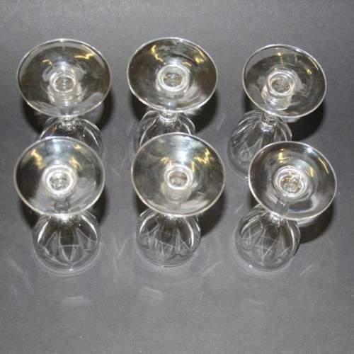 Set of Six Victorian Deceptive Bowl Glasses image-3