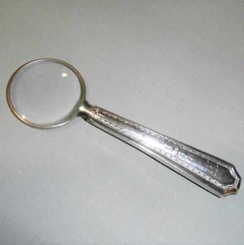 Petite Silver Handled Magnifying Glass  Sheffield 1960 image-1