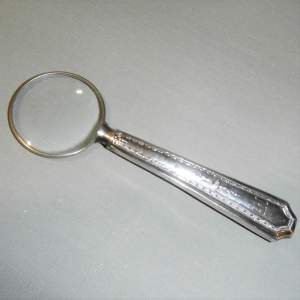 Petite Silver Handled Magnifying Glass  Sheffield 1960