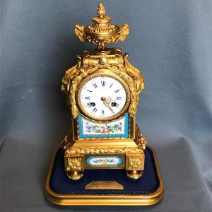 French Gilt Bronze Mantel Clock