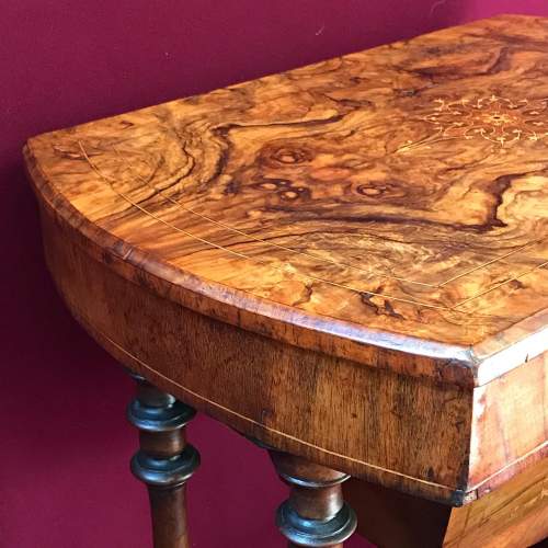 Victorian Burr Walnut Sewing Table image-2