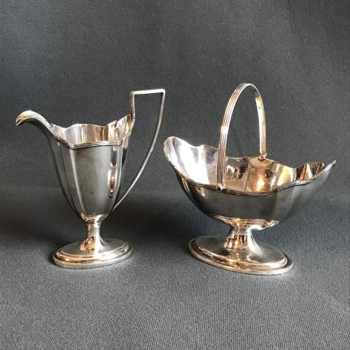 Victorian Silver Cream Jug and Sugar Bowl image-4