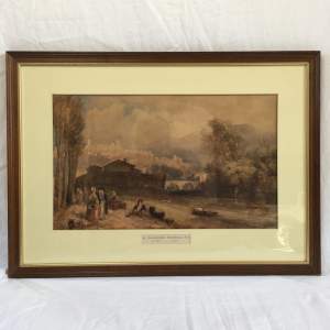 Framed Watercolour Landscape by William Clarkson Stanfield RA
