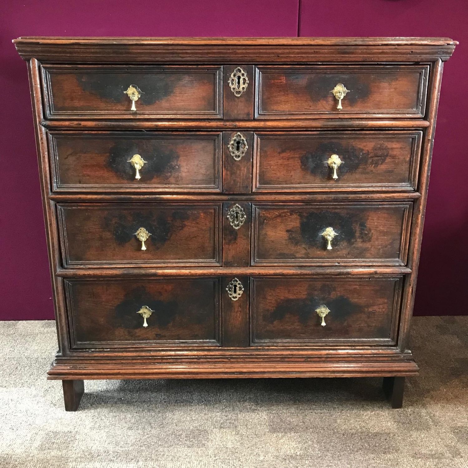 Queen Anne Period Oak Chest Of Drawers - Antique Chest of ...