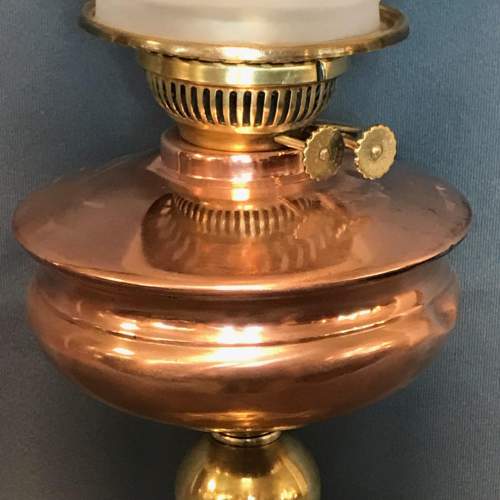 Art Nouveau Copper and Brass Oil Lamp image-3