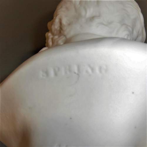 A Charming Parian Ware Bust of Spring image-5