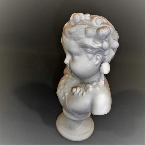A Charming Parian Ware Bust of Spring image-2