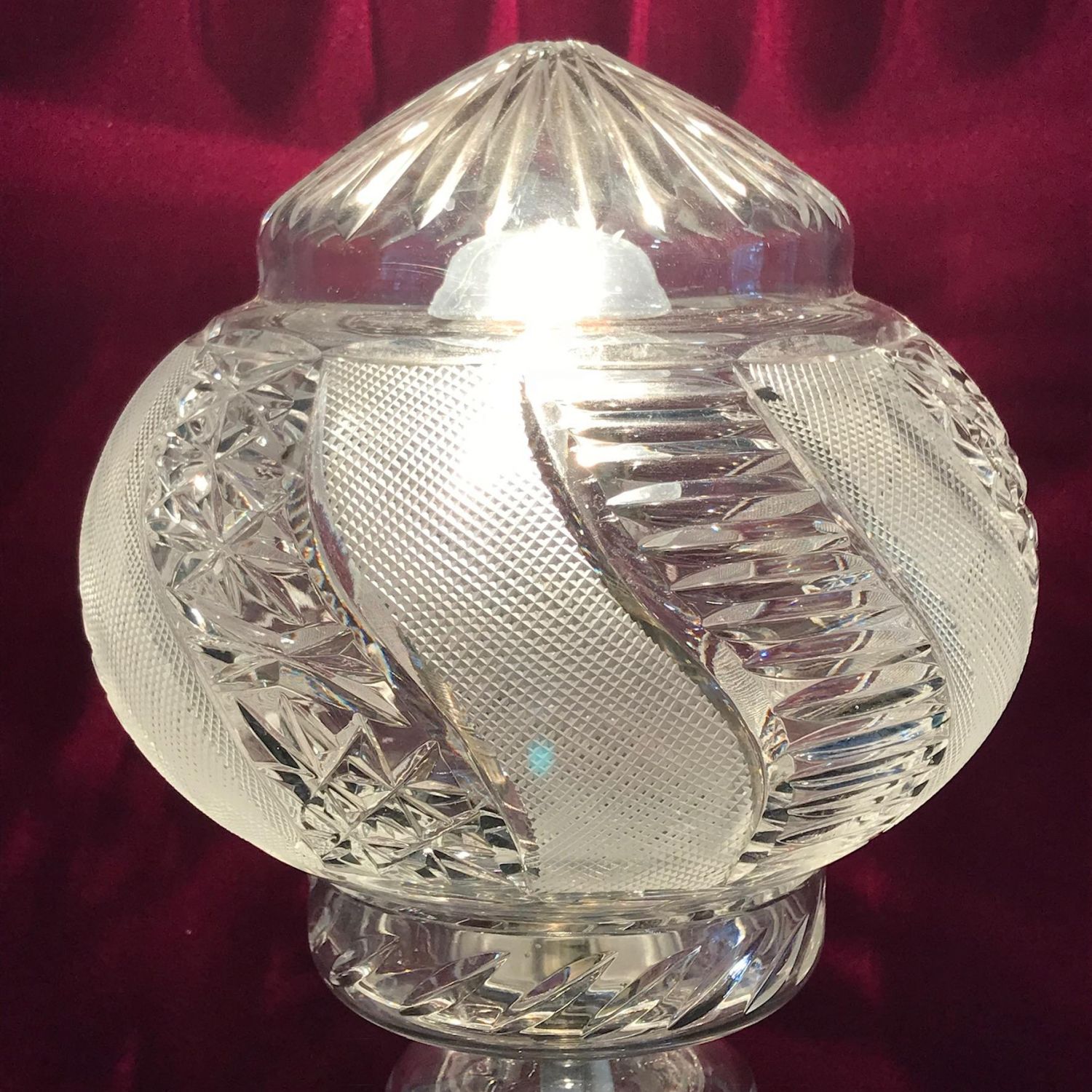 Crystal Glass Mushroom Table Lamp - Antique Glass ...