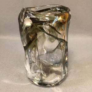 Whitefriars 1960s Knobbly Glass Vase