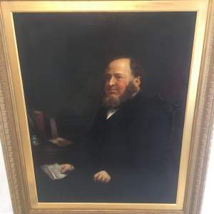 Fine 19th Century  Oil Painting Portrait of a Seated Gentleman