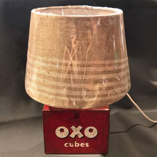 Vintage Oxo Tin Table Lamp image-1