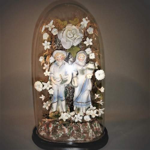Parlour Dome or Diorama of Young Man and Woman image-1