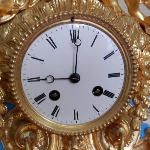 French Gilded Bronze Ormolu Clock image-4
