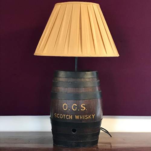 Antique Scotch Whisky  Barrel Lamp image-1