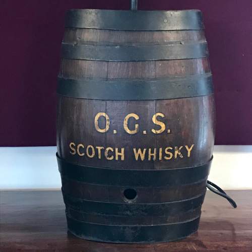 Antique Scotch Whisky  Barrel Lamp image-2