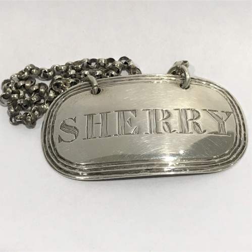Early Victorian Silver Sherry Label image-1