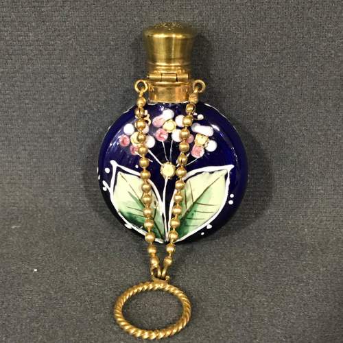 Victorian Miniature Blue Glass Scent Bottle image-1