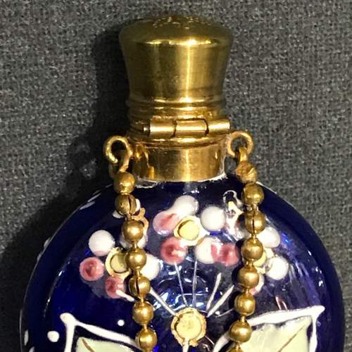 Victorian Miniature Blue Glass Scent Bottle image-5
