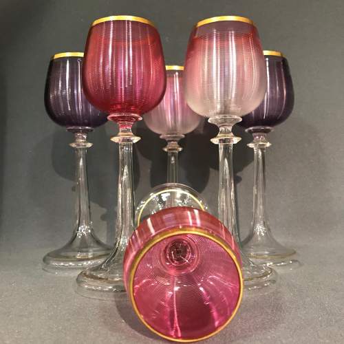 Set of Six Wine Glasses image-2