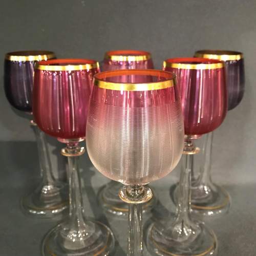 Set of Six Wine Glasses image-3