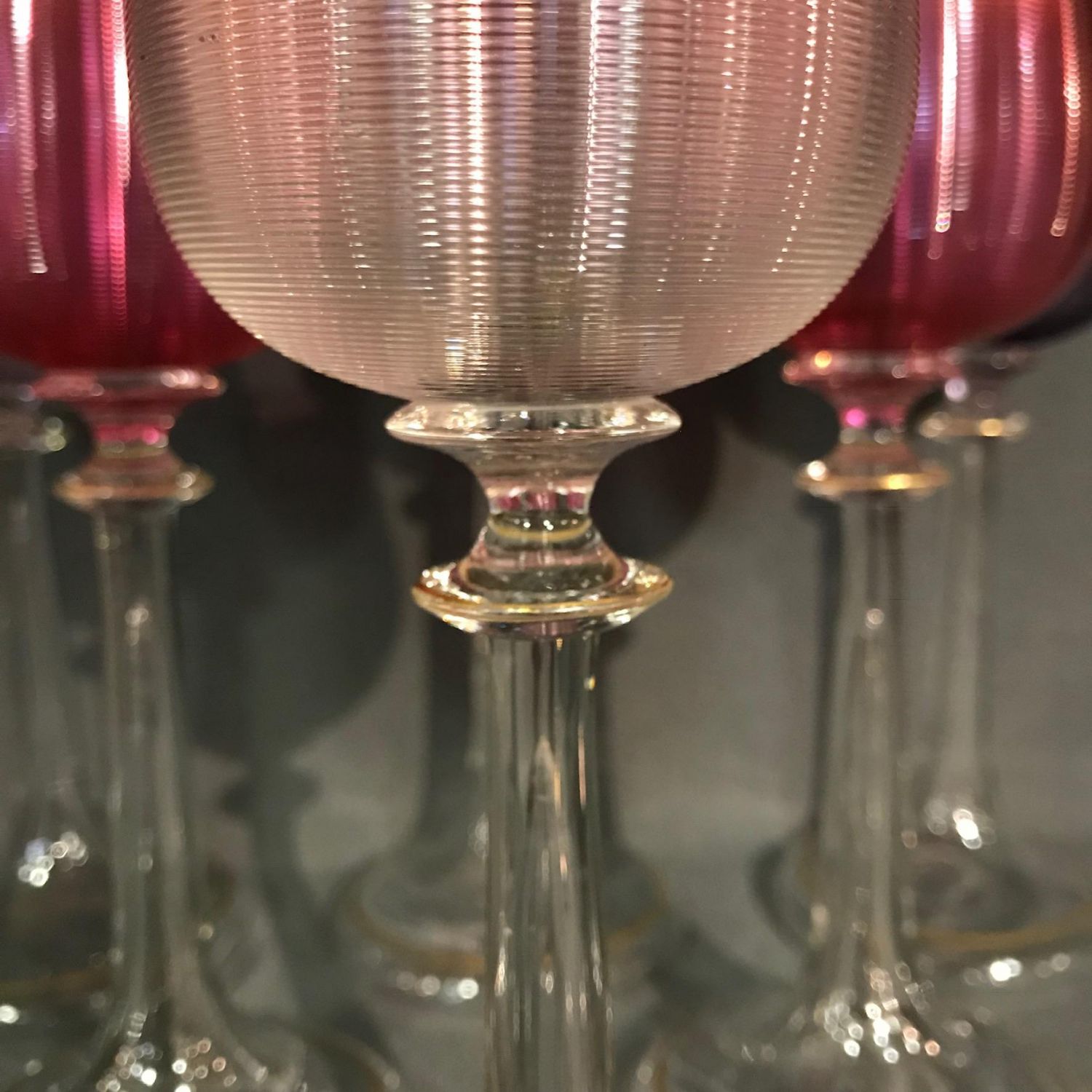 Set Of Six Wine Glasses Antique Glass Hemswell Antique