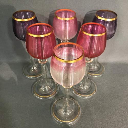 Set of Six Wine Glasses image-5