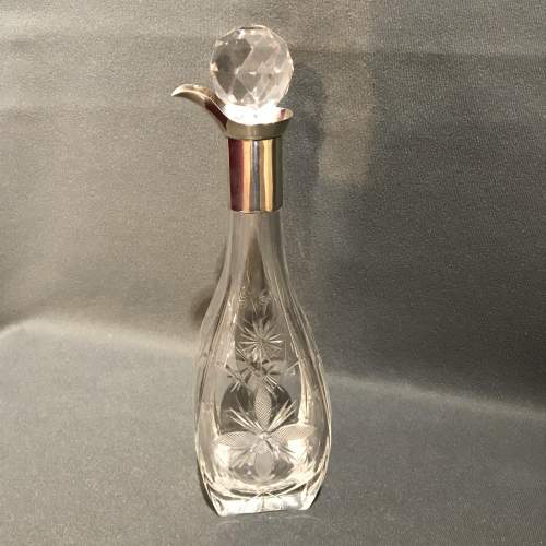 Silver Mounted Glass Decanter image-1