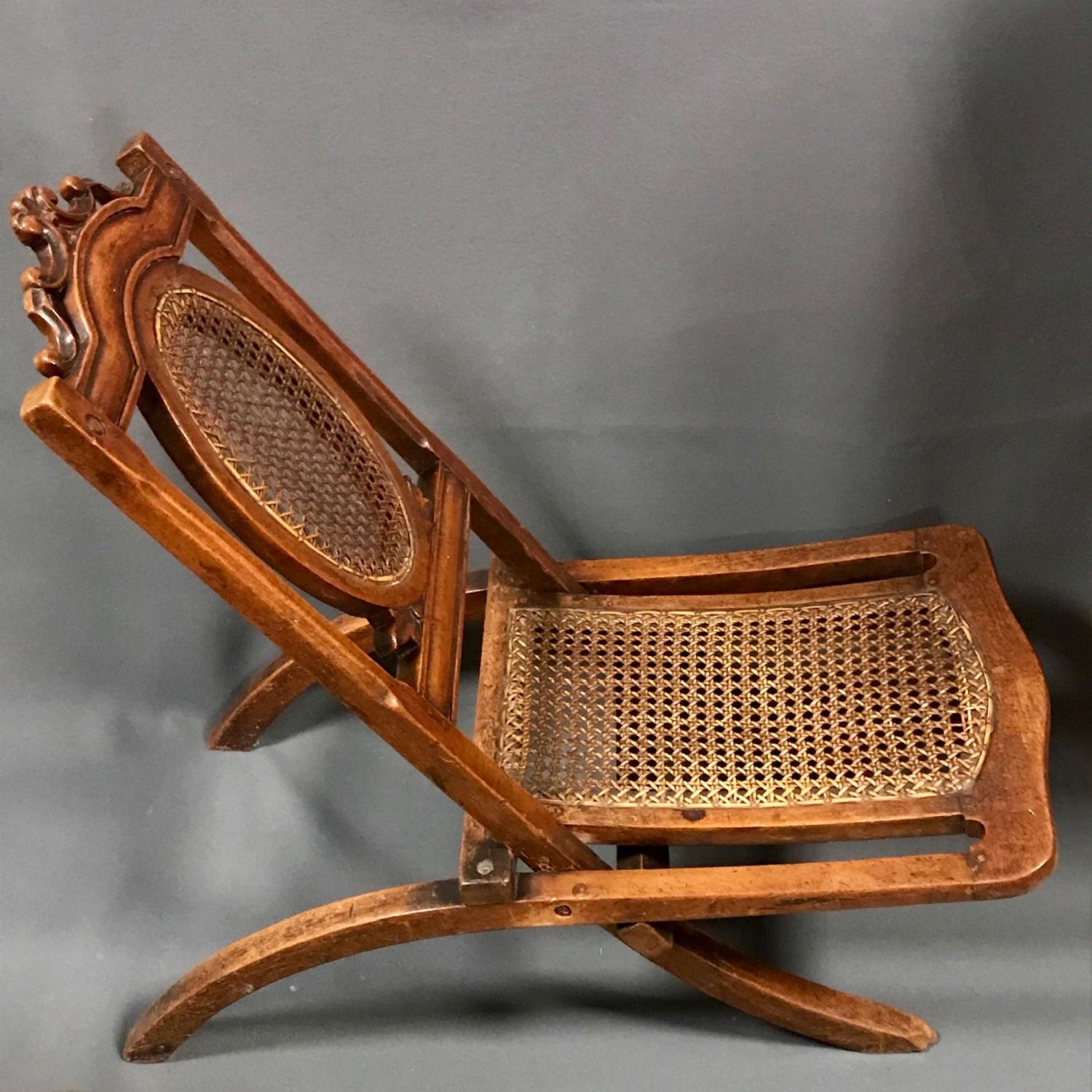 Antique Cane Seated Folding Chair Antique Chairs