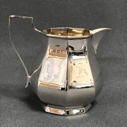 George V Silver Cream Jug and Sugar Bowl image-2