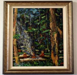 In The Jungle By Timmy Mallett Original Oil on Canvas