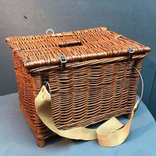 Large Vintage Wicker Fishing Basket image-4