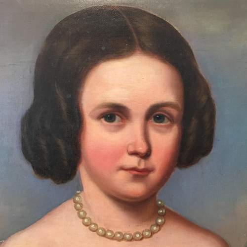 English School Stunning Mid 19th Century Oil Painting Portrait Of Mary image-2