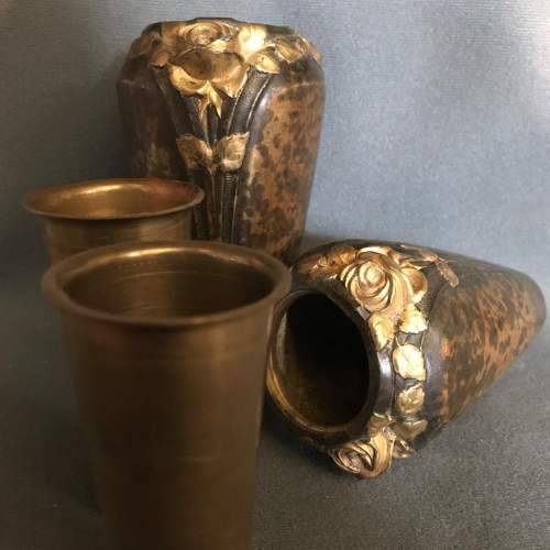 Pair of 1930s Sadoux of Paris Bronze Vases image-3