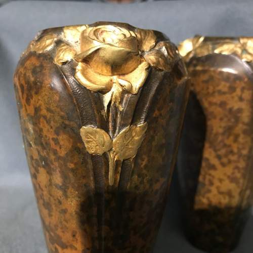 Pair of 1930s Sadoux of Paris Bronze Vases image-6