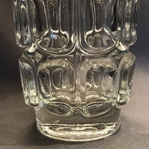 Libochovice Czech Clear Pressed Glass Vase image-3