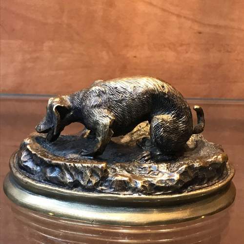 19th Century Animalier Bronze of a Dog image-4