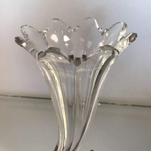 Pair of Regency Bronze and Glass Cornucopia Vases image-4
