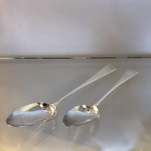 Set of Six Georgian Scottish Silver Tea Spoons and Masking Spoon image-2