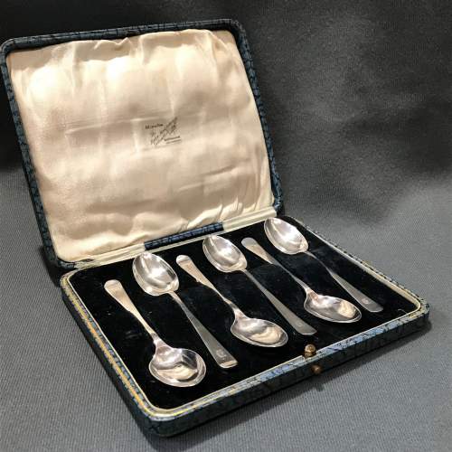 Cased Set of Six Silver Spoons image-1