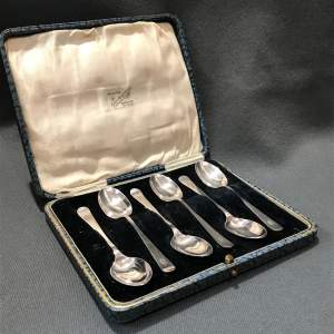 Cased Set of Six Silver Spoons