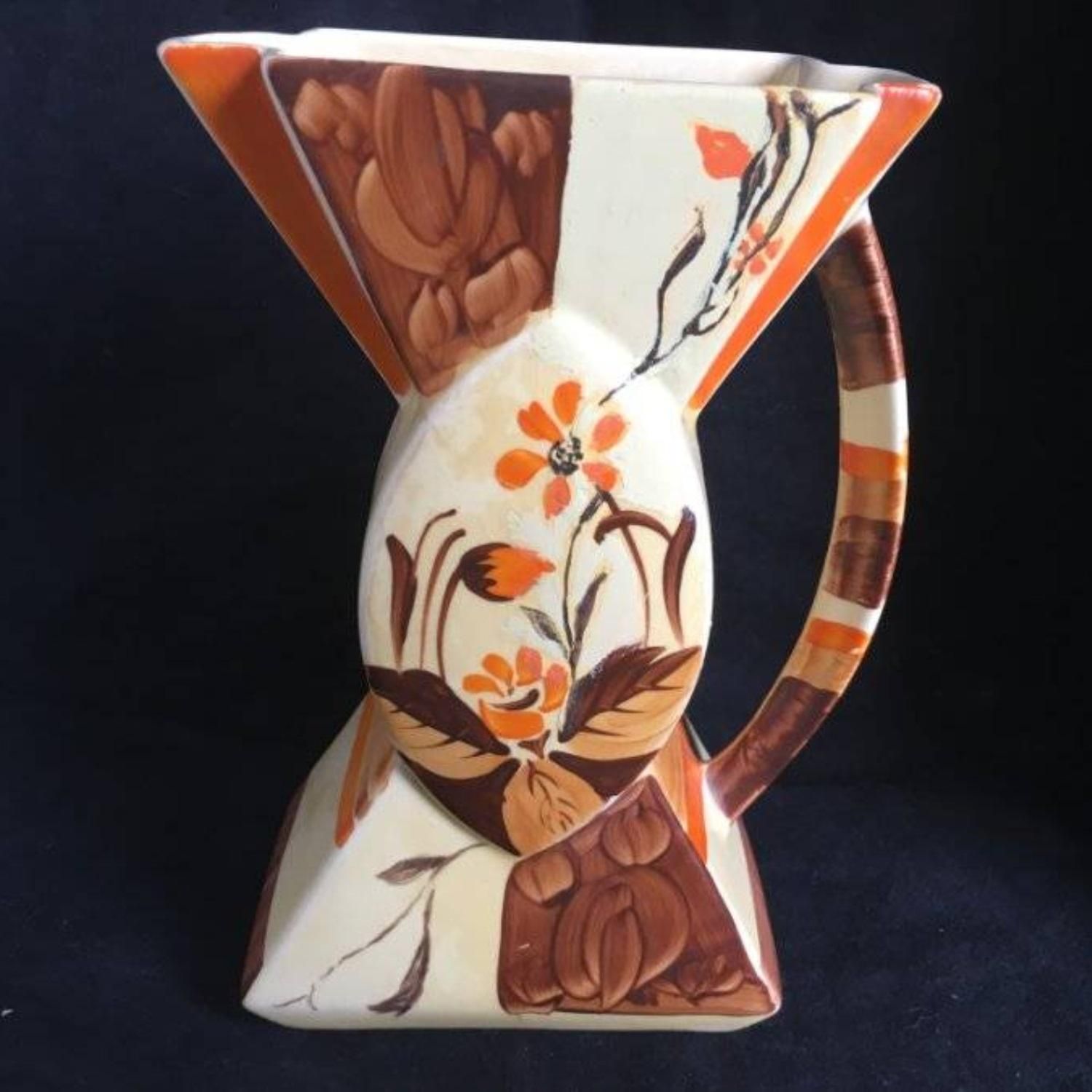 Myott Art Deco 'Bow-Tie' Vase Jug - Ceramics - Hemswell Antique Centres