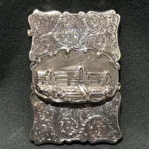 Victorian Silver Castle Top Card Case