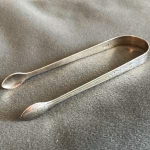 Georgian Long Silver Tongs