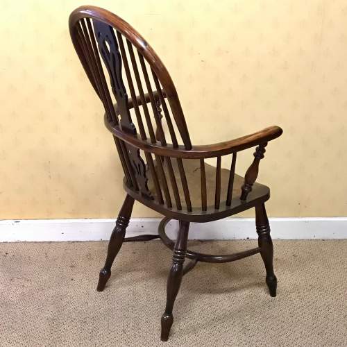 19th Century Yew Wood High Windsor Chair image-4