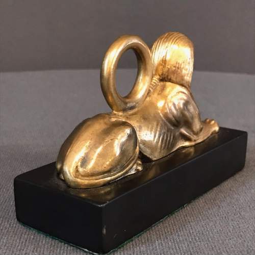 Late 19th Century Gilt Bronze Sphinx Paperweight image-4