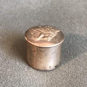 Antique Silver Cherub Pill Box