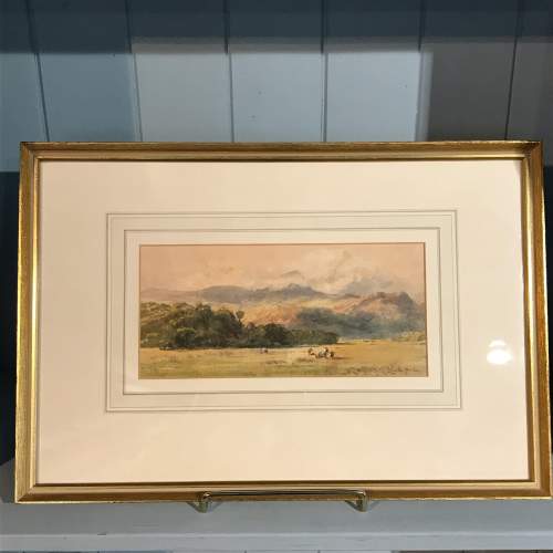 Mid 19th Century Watercolour of a Mountain Landscape image-1