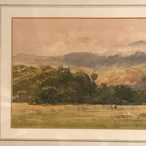 Mid 19th Century Watercolour of a Mountain Landscape image-2