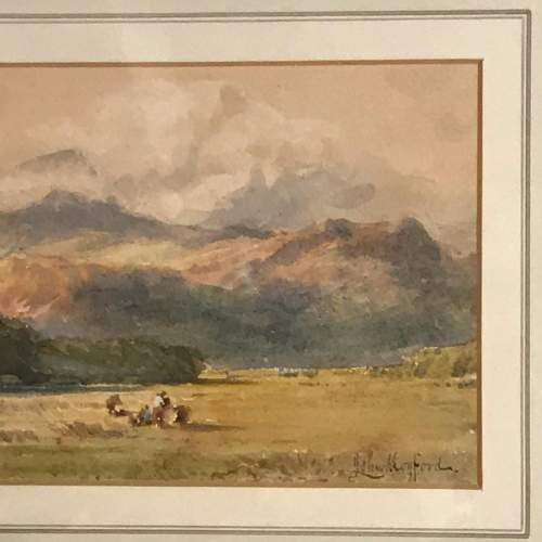 Mid 19th Century Watercolour of a Mountain Landscape image-3